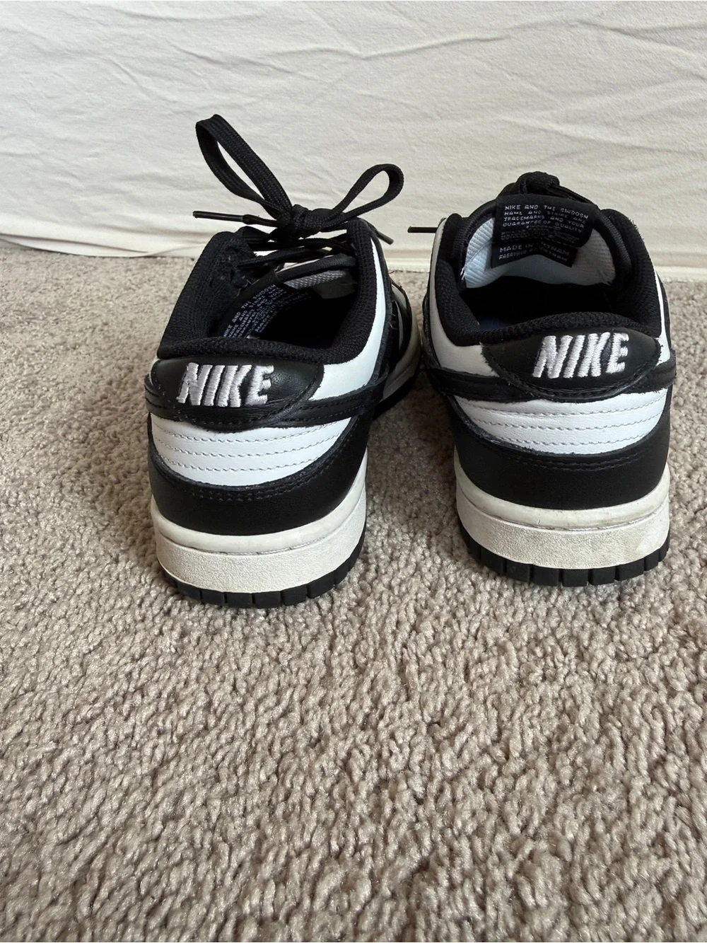 Nike Women's “panda” dunks low top Black and White Sneakers size 7